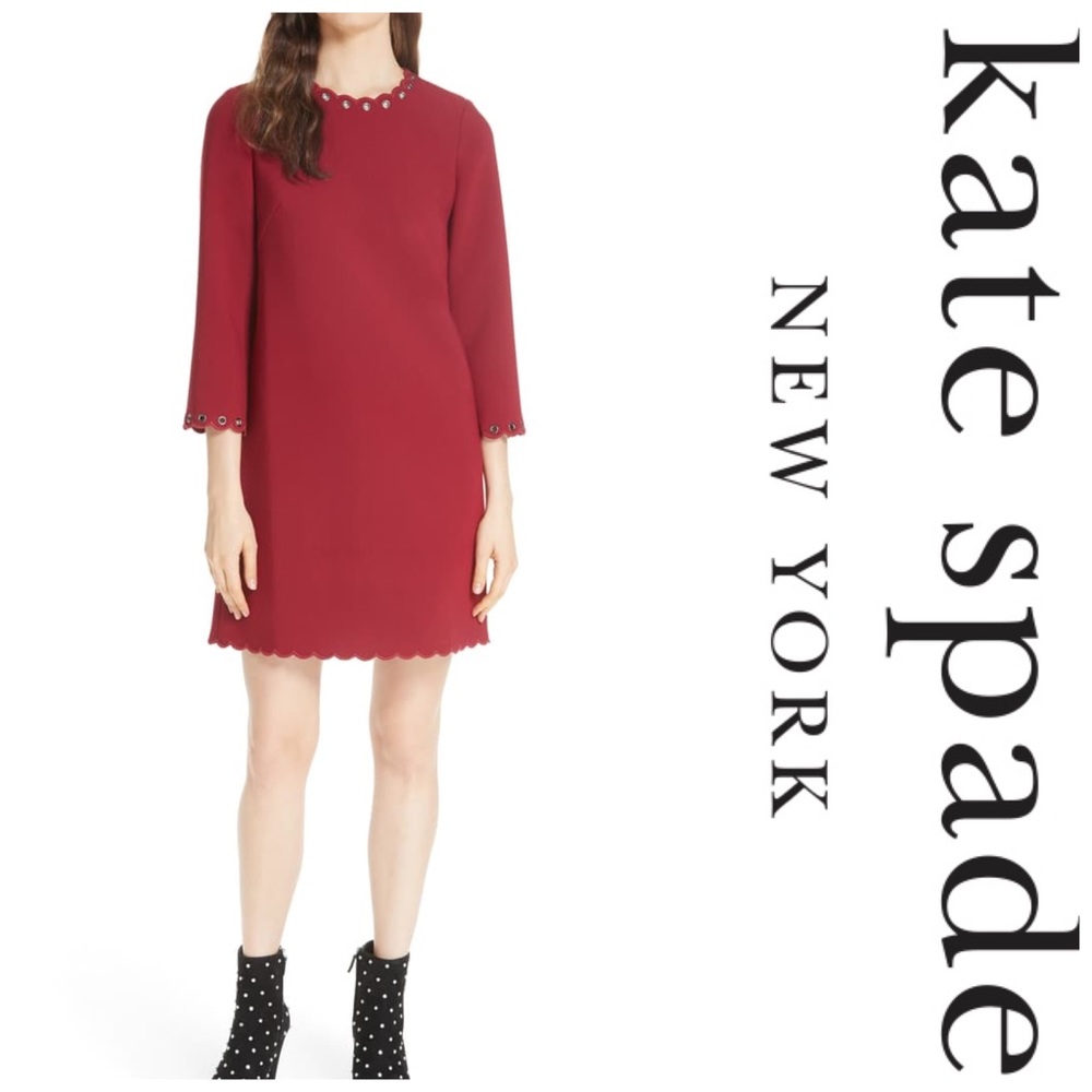 Kate Spade Scallop Grommet Shift Dress - Picture 1 of 5